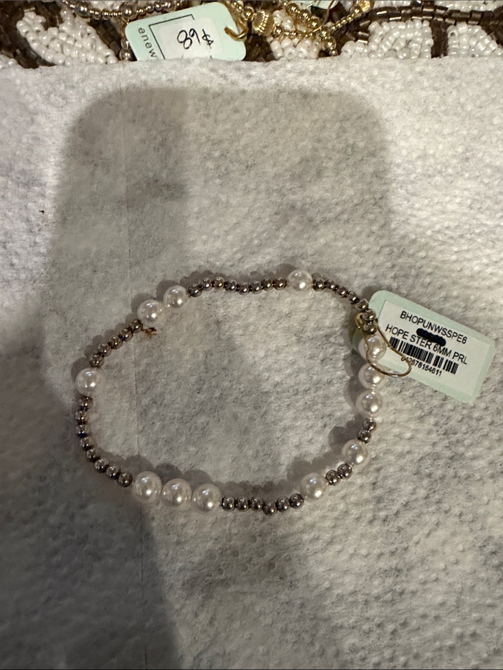 Enewton hope 6mm Sterling Silver &  Pearl Beaded Bracelet NWT